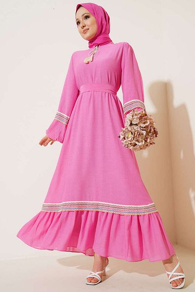 Bigdart 2470 Long Hijab Dress - Pink