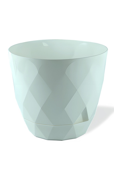 ToXA 0.30lt Ø9x8cm Geometrik Desenli Tabaklı Mini Boy Dekoratif Plastik Saksı...