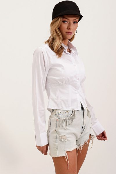 Bigdart 20231 Slim Fit Poplin Gomlek White