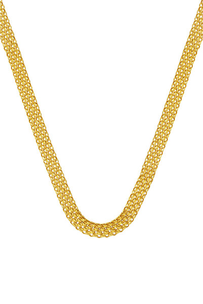 Bilezikci 5 mm. Bismark 14 Ayar Altın Zincir Kolye 40 cm.