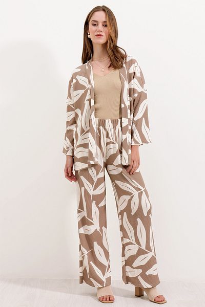 Bigdart 6582 Knitted Double Set - Beige