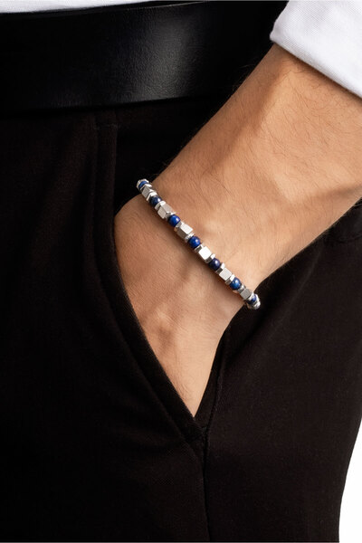 So CHIC... Lapis Taşlı 21 Cm Çelik Erkek Bileklik