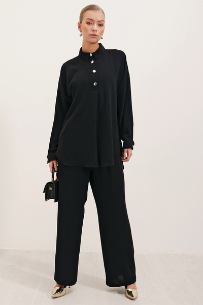 Bigdart 6631 Oversize Alt-Üst Takım - Siyah