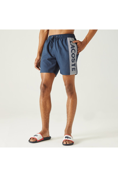 Lacoste Erkek Baskılı Lacivert Mayo Şort