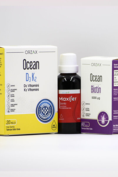 Ocean Ocean D3 K2 and Maxifer Drop - Biotin Supplement Set