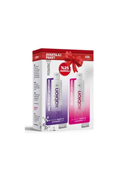 XABİON Xabion Pediatric Cilt Bakım Losyonu + Şampuanı 250 ml Kofre Paket