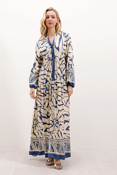 Bigdart 2423 Rochie cu model autentic - C. Indigo