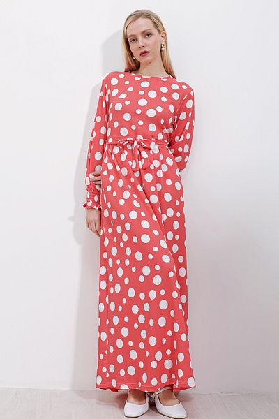 Bigdart 1525 Knitted Hijab Dress - Pink