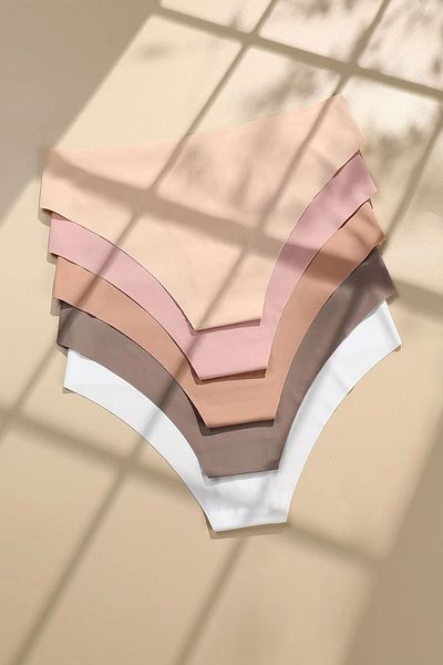 Merry See 5er-Set nahtloser Bikini-Slip aus Lycra mit Laserschnitt, hinterlässt keine Spuren