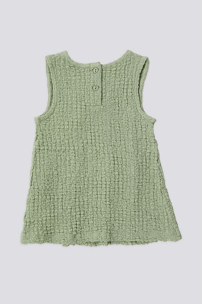 U.S. Polo Assn. Green Sleeveless Baby Girl Dress - 50303787 -vr090