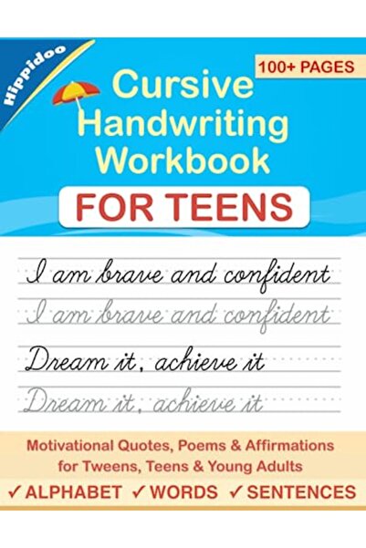 Ingram Internatıonal Inc Cursive Handwriting Workbook for Teens: A cursive wr...