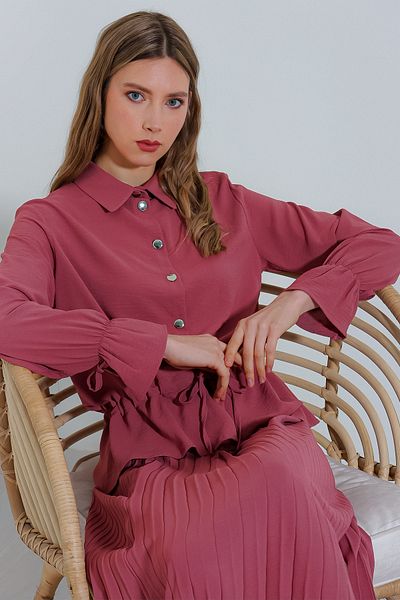 Bigdart Dámská souprava spodního a horního dílu sukně Dusty Rose 8017
