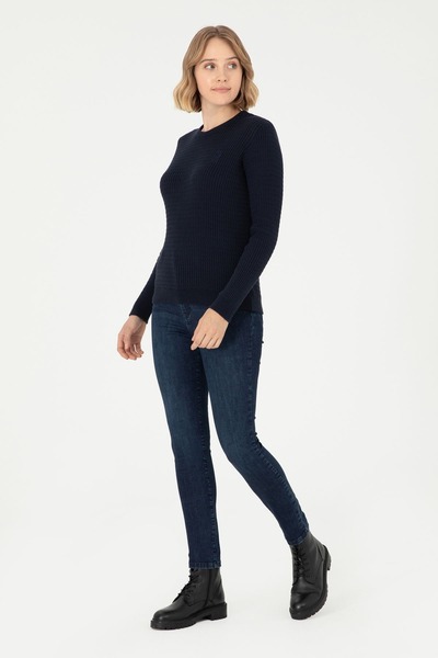 U.S. Polo Assn. Kadın Lacivert Basic Kazak ELİFSU BUTİKHOME TR