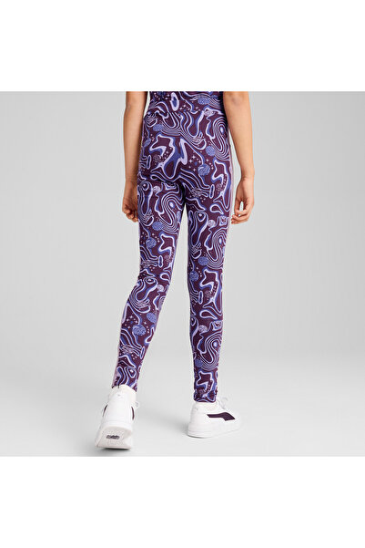 Puma Lava Land Leggings Çocuk Mor Tayt