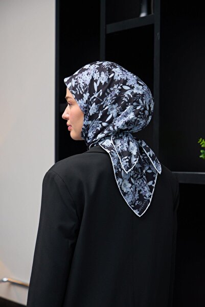 İpekhan Harmony Collection Μαλακό Κασκόλ Μαύρο Γκρι 1177-13