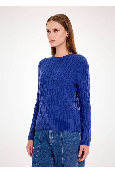 Knitss Tricotaj albastru din amestec de cașmir
