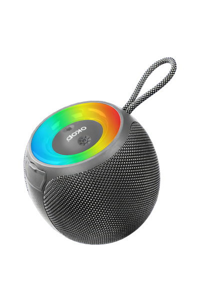 Okop Bluetooth Hoparlör RGB ışıklı taşınabilir mini ses bombası radyo özellik...