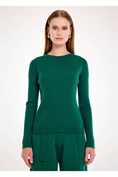 Knitss Merino Yün Yeşil Triko Üst