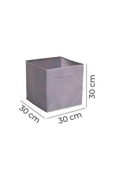 PH Prendi Home Füme Kapaksız Kutu Oyuncak Kitap Eşya Saklama Kutusu Düzenleyici 30x30x30