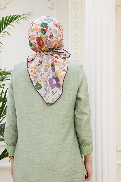 İpekhan Μωβ βαμβακερό κασκόλ βισκόζης Nergis