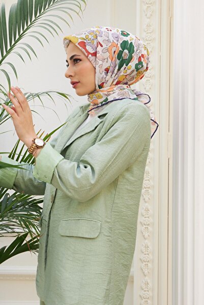 İpekhan Μωβ βαμβακερό κασκόλ βισκόζης Nergis