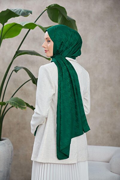 İpekhan Μοτίβο Neo Houndstooth Μεταξένιο Σάλι Ζακάρ Σμαραγδένιο Πράσινο 9010-13