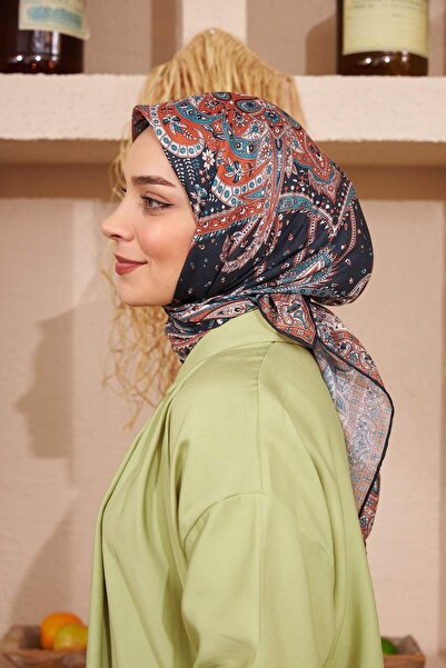 İpekhan Ethnic Series İpekhan Tile Βαμβακερό κασκόλ βισκόζης - 1116-05