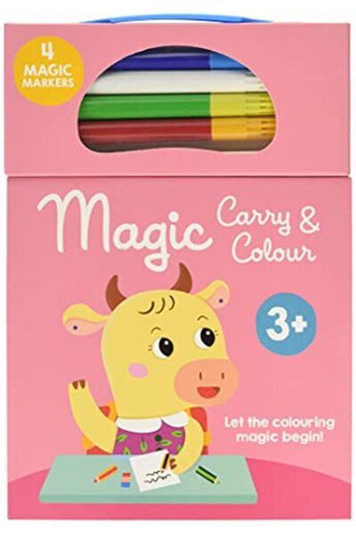 GBS Grantham Book Service حقيبة حمل سحرية ملونة 3 باللون الوردي من جوت