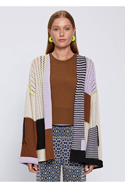 Knitss Organik Pamuk Color Blok Triko Hırka