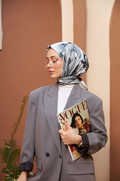 İpekhan Relax Rainbow Μαλακό Κασκόλ Μαύρο Γκρι 1154-06