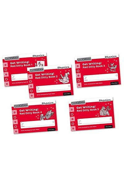 OXFORD UNIVERSITY PRESS Read Write Inc Phonics Get Writing Red Ditty Books 15 Mixed Pack Of 5