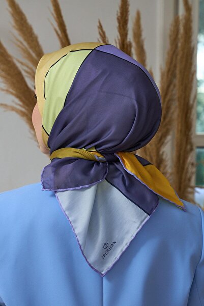 İpekhan Μαλακό κασκόλ Mustard Anthracite Summer Shine Collection - 1190-15