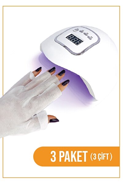 UV KORUYUCU NAİL ART OJE ELDİVENİ 3 PAKET ( 3 ÇİFT )