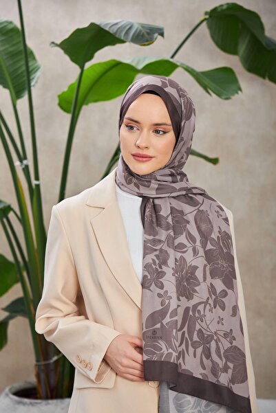 İpekhan Σάλι Fulya Soft Nature - Καφέ Γκρι 3041-11