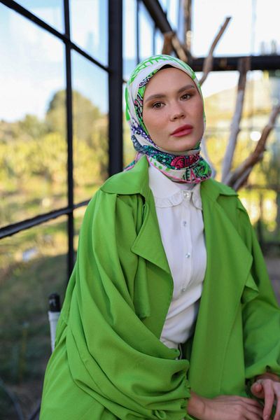 İpekhan Μαλακό κασκόλ Boheme Collection Pistachio Green 1172-09