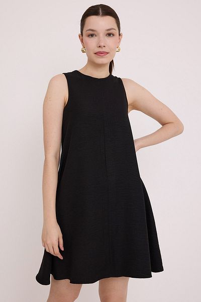 Bigdart Mini rochie neagră de in 2491