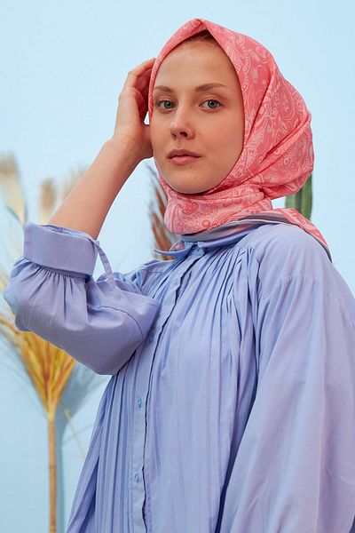 İpekhan Φουλάρι Henna Vibrant Pink Cotton Viscose
