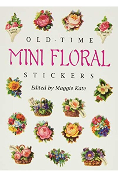 GBS Grantham Book Service ملصقات زهور صغيرة قديمة 73 تصميمًا ملونًا حساسًا للضغط