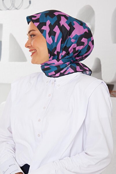 İpekhan Relax Geometirk Venüs М'яка шарф чорний 1137-08