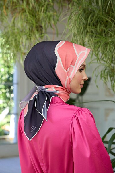 İpekhan Μαλακό κασκόλ Salmon Black Summer Shine Collection - 1188-09