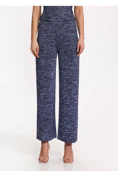 Knitss Relaxed Cut Navy Blue Knitwear Trousers