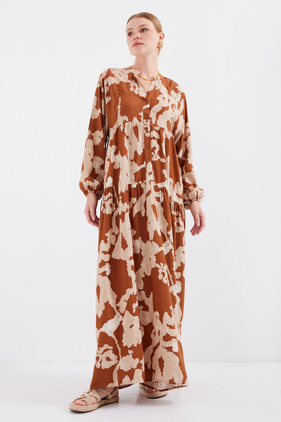 Bigdart 2423 موديل فستان منقوش أصلي - V. Tan