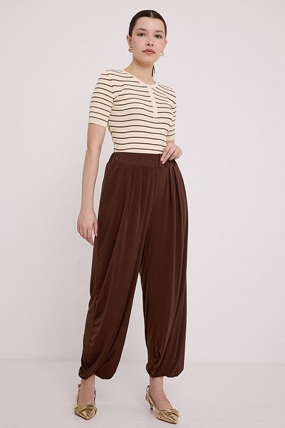Bigdart Dámske hnedé nohavice Shalwar 6659