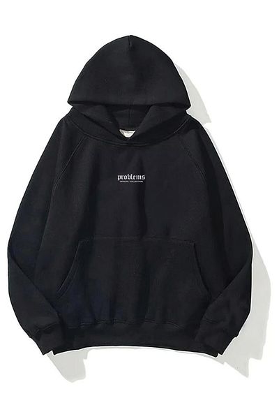 The Champ Clothing Polar Problems Sculpture Printed - Hooded Black Unisex Hoodie φούτερ