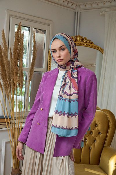 İpekhan Summer Sparkle Collection Soft Wrap Albastru Violet 3045-05