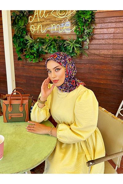 İpekhan Nature Mina Soft Scarf Black Violet 1146-09