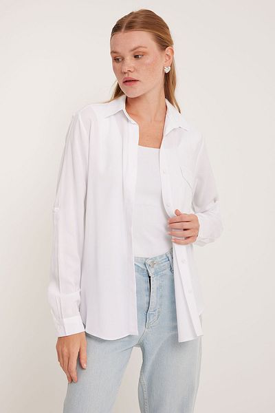 Bigdart Women's Pocket Detailed Shirt 20234 - White