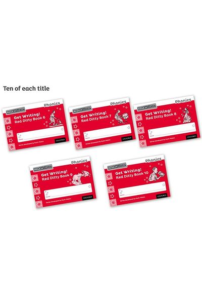 OXFORD UNIVERSITY PRESS Read Write Inc Phonics Get Writing Red Ditty Books 610 Pack Of 50