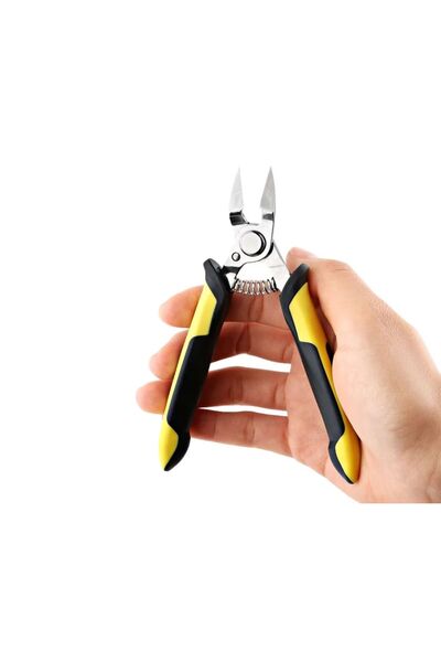 REKOTOOLS Elektronikçi Tip Mini Yan Keski Hassas Dip Kesimler İçin Model  Elektronikçi TS-140 130 mm