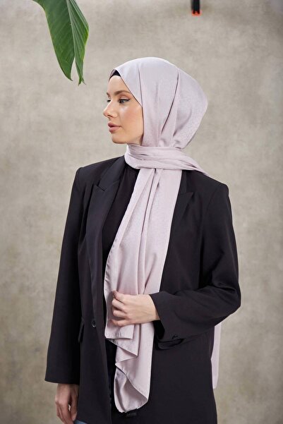 İpekhan Alesa Pattern Silky Jacquard Shawl Silver 9003-02